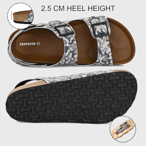 Image of Centrino Men's Berkin-Style Slip-On Sandals | Open Toe Design | Soft PU Footbed | Lightweight & Comfortable | Arch Support | On-Grip Sole | Casual Outdoor Wear (9215)
