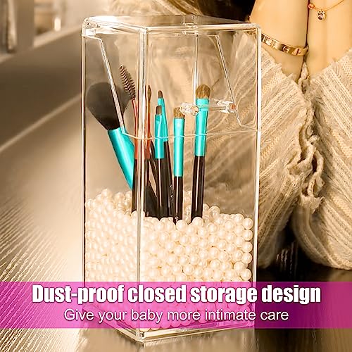 LTHERMELK Makeup Brush Holder, Acrylic Cosmetic Organiser Storage Box - Image 4
