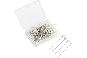 100 Pieces Pearl Pin Corsage Pins Round Faux Pearl Head Pins for...