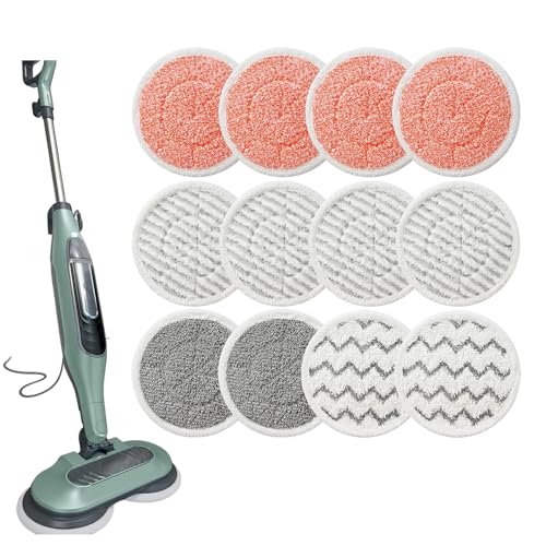 12 piezas de colchones de limpieza reciclables para limpieza con máquina de niebla, compatibles con varias superficies como madera, piedra y PVC para una efectiva eliminación de suciedad y manchas miniatura 1
