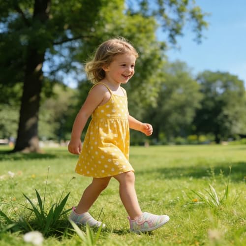 Image of FEETCITY Toddler Walking Shoes Slip On Toddler Shoes Boys Girls Kids Sports Sneakers Casual School Shoes Barefoot Shoes