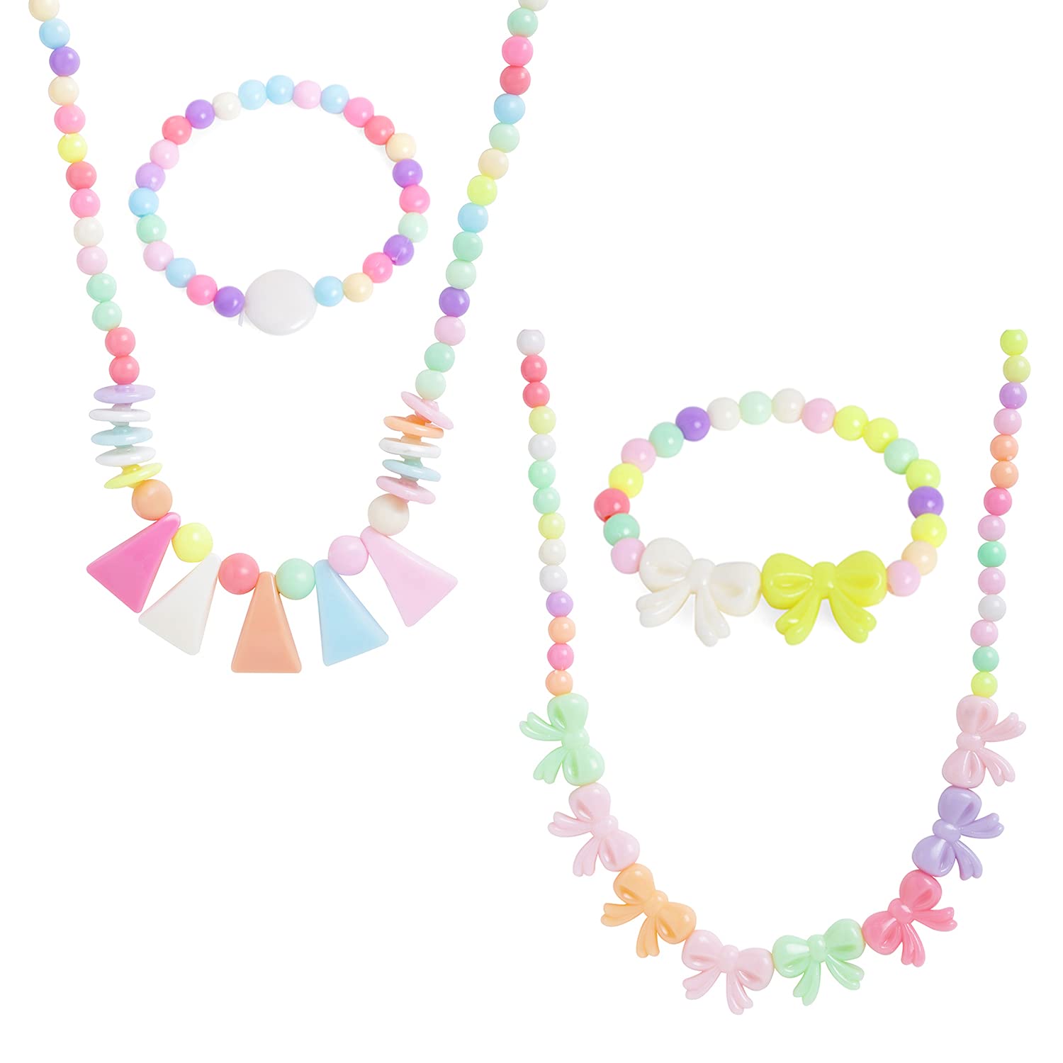 Melbees by Yellow Chimes Jewellery Set for Girls Lovely Combo of 2 Pairs Colorful Resin Beads Pendant Bracelet Set Kids Jewellery Set for Girls (B094QJFRDT) Amazon Price History, Amazon Price Tracker