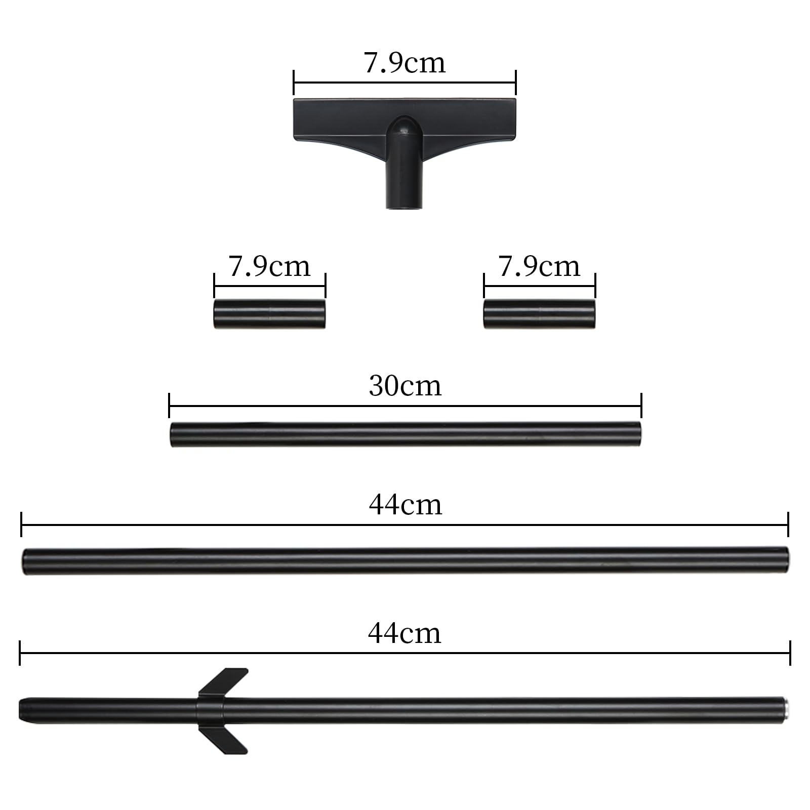 Lot de 2 piquets de signalisation de 122 cm - Noir - Étanche - En métal - Pour jardin, cour, pelouse, uniquement pour panneaux en aluminium
