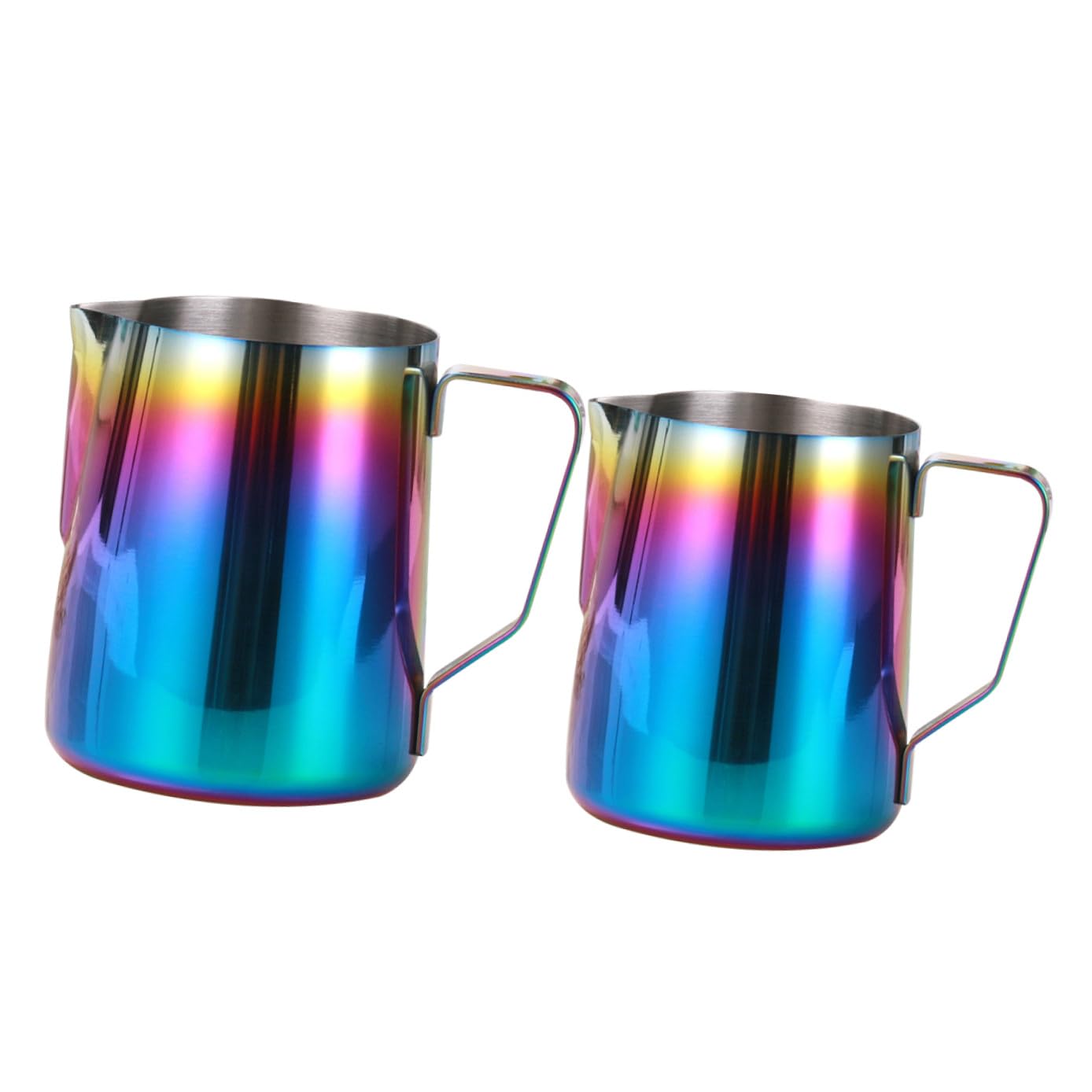 2piezas Taza Medidora Para Espumar Leche Tazas y Acero Inoxidable Coloridas