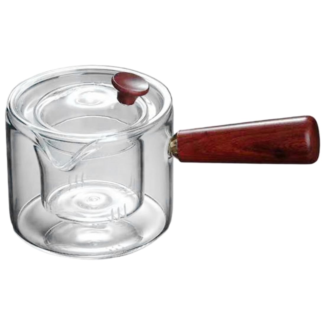 Vjsujehgy Clear Glass Teapot Kettle 500ml with Lid Stove Top Safe Loose Leaf Tea Compatible