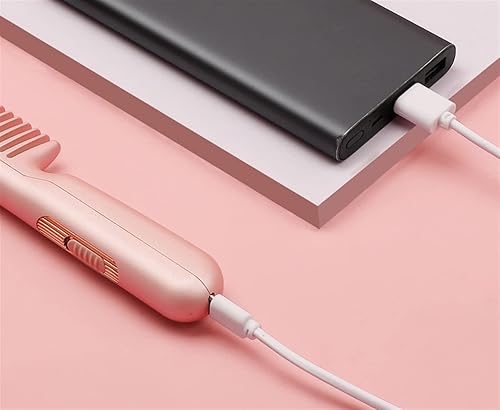 Miniatura 6 de THUCHENYUC Peine caliente portátil cepillo alisador de pelo cepillo alisador de calentamiento rápido mini cepillo de aire caliente USB para cabello