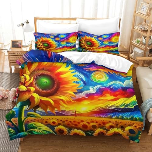Ensemble de literie microfibre paysage 3D luxe King 220x240 cm - 2