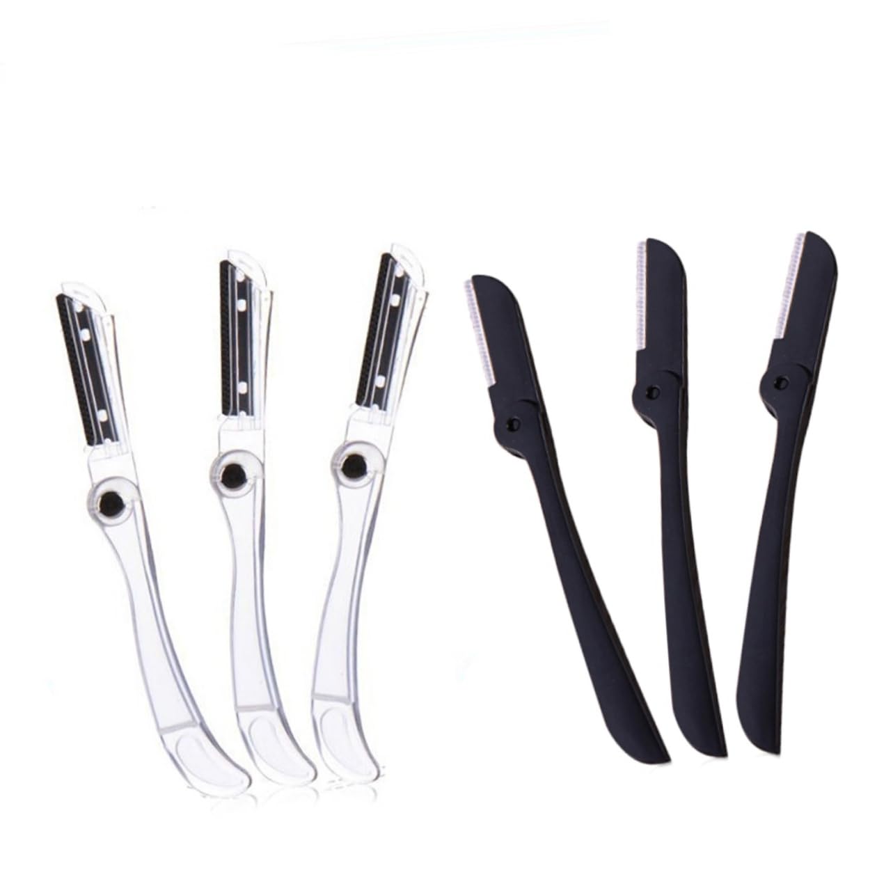 MUSISALY 6Pcs Eyebrow Razor Portable Facial Hair Remover for Women Safe Eyebrow Trimmer for Travel and Design Random Colors for Touch Ups and Precision