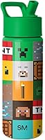 Simple Modern Summit Water Bottle with Straw Lid | Minecraft 18oz Stainless Steel Cup Insulated Tumbler for Girls, Boys,...