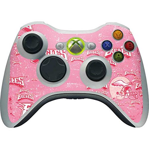 Skinit Decal Gaming Skin Compatible with Xbox 360 Wireless Controller - Officially Licensed NFL Philadelphia Eagles - Blast Pink Design