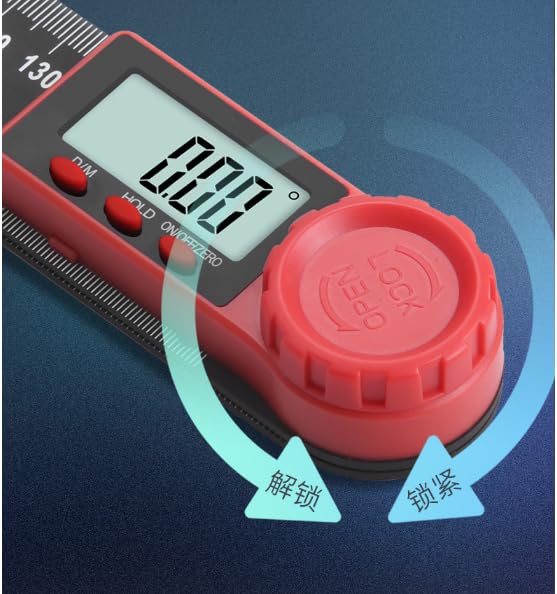 Regla de ángulo de pantalla digital, regla de ángulo de alta precisión, instrumento de medición universal de 90 grados, juego multifunción, regla cuadrada de acero inoxidable