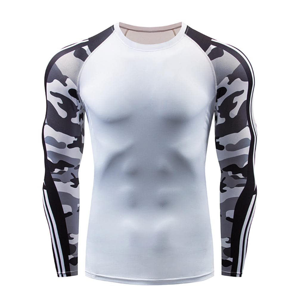 Męskie szybkoschnące rajstopy, długie ubrania do biegania do koszykówki, sportowe wysoce elastyczne ubrania treningowe fitness, topy kulturystyczne, t-shirty