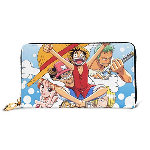 Preisvergleich Produktbild Einteilige Geldbörse aus echtem Leder mit Reißverschluss, lange Clutch, Münzfach, Kartenpaket für Damen und Herren