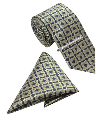 Image of TIE STUDIO Men's Necktie Pocket Square & Cufflinks