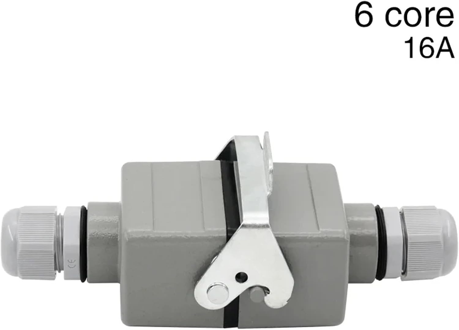 HDC-HE-006-Ⅵ Rectangular Heavy Duty Connector 6 Core Butt Industrial Waterproof Aviation Socket 500V 16A