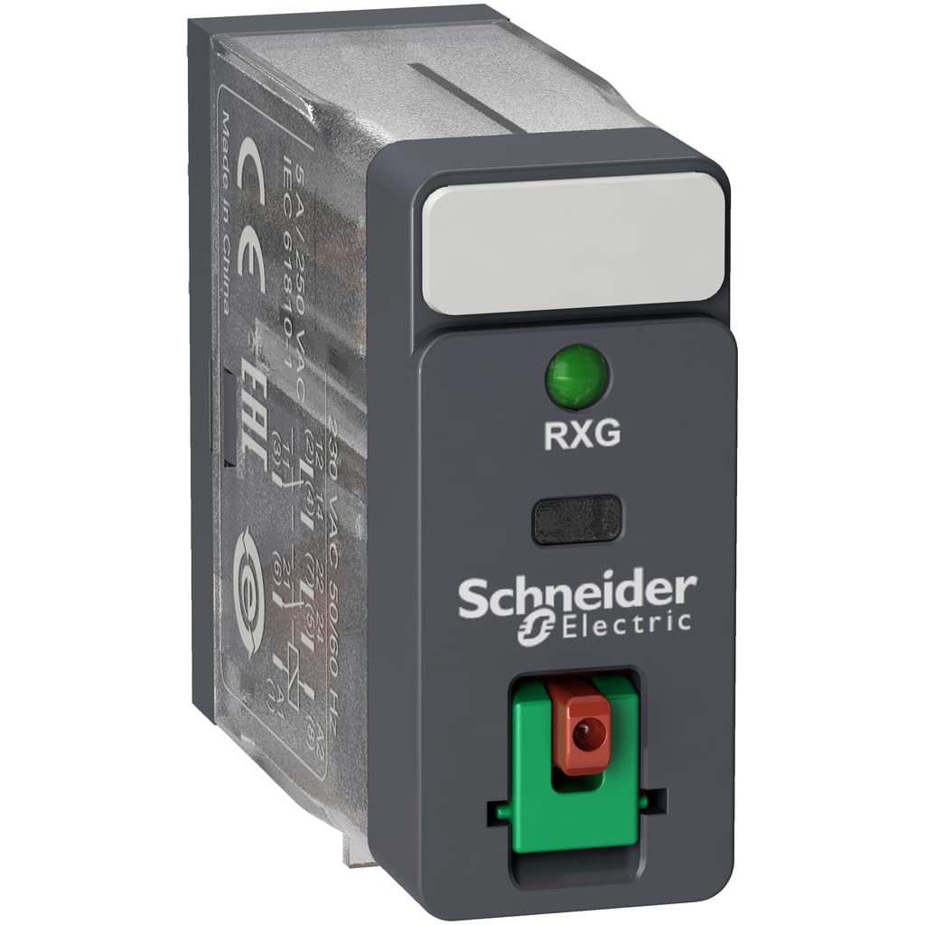 Schneider Electric RXG22P7 Relay LED 2CO 230V, 2Co 5A Relay Ltbled 230Vac