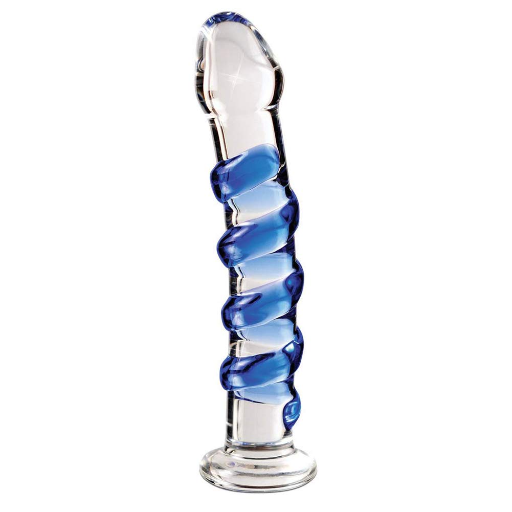 WSQIWNI Texturen Glas Dildo mit Blau Spirale (No 5) : Amazon.de: Drogerie &  Krperpflege