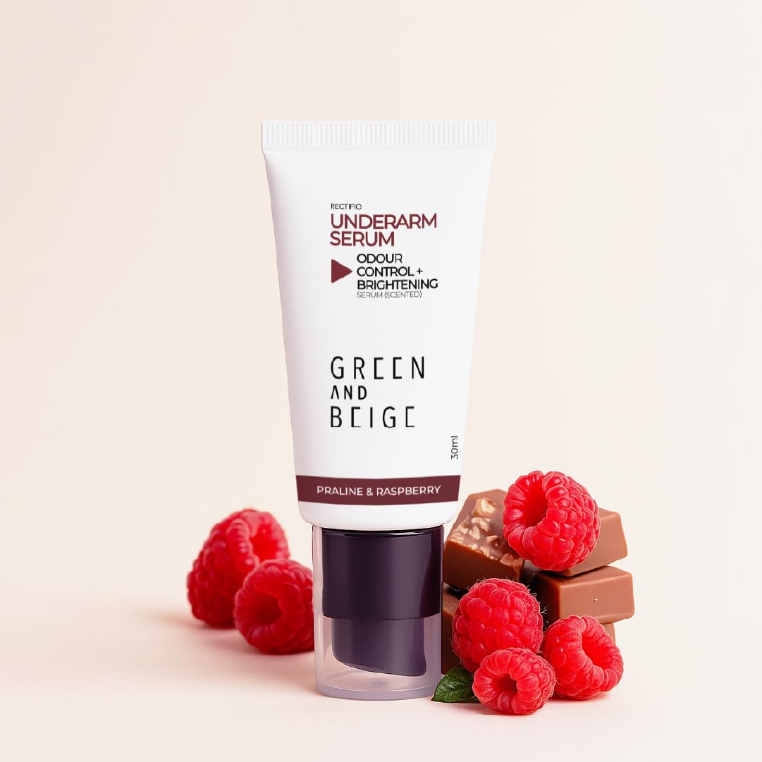 GREEN AND BEIGE Rectifio Underarm Deodorant Serum 30ml | 72H Body Odor Remover | Skin-Friendly Deo with 5 Ceramides & Symdeo | Non-Antiperspirant | Deodorant Serum for Men & Women- Praline & Raspberry