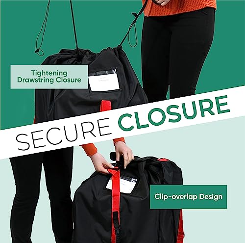 reperkid car seat travel bag for airplane black and green 3334 h x 1834 w x 1834 d fits most convertible booster and infant car seats  premium waterproof cover adjustable shoulder strap