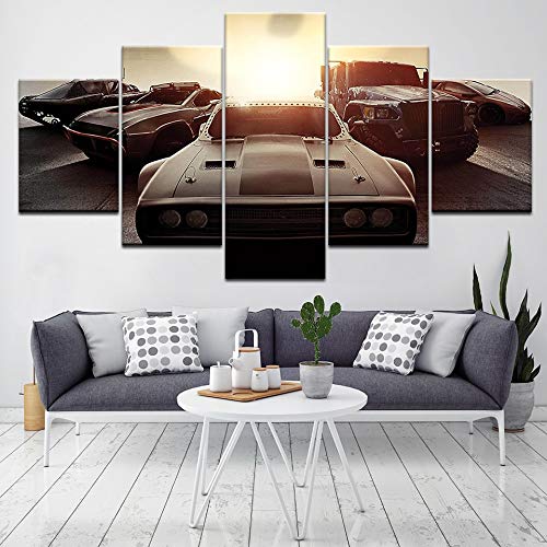 Impression Toile Peinture Voiture de Sport Tableau Modulaire
