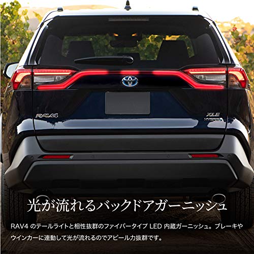 Amazon | RAV4 50系 バックドア ガーニッシュ LED テールランプ 