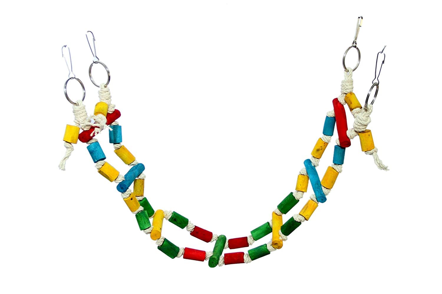 KSK 7 Stape Colorful Ladders Bird Ladder Bridge, Swing/Climbing Toys for Parakeet, Cockatiel, Finch, Lovebird, Monk Parakeet, Parrotlet, Hanging cage Accessory (B01LXVGZZO) Amazon Price History, Amazon Price Tracker