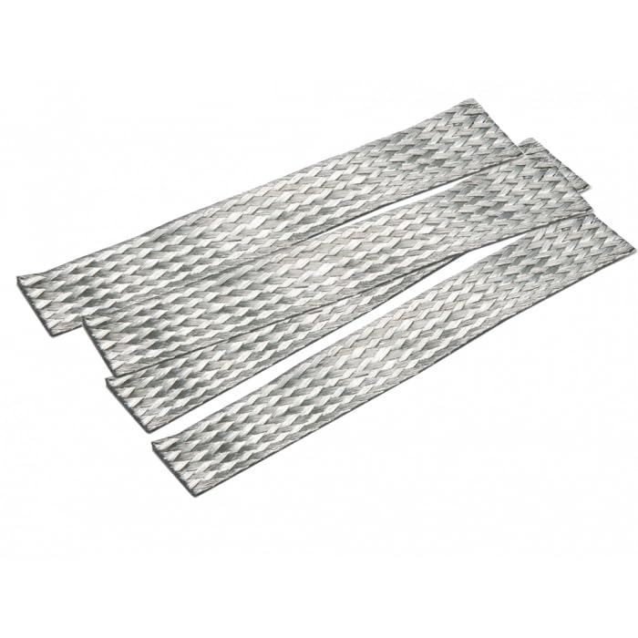 Hilltop Products ltdFlat Super-Flexible Tin Plated Copper Braid Size 1mm² - 3mm x 1mm 0.2 wire 15amp (500)