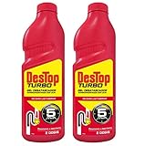 Sin olor a amoníaco Destop Gel Desatascador Turbo - Pack de 2 (hasta 4 usos)