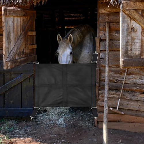 Puertas de cuadras para caballos con protector de box exterior y correas ajustables 2