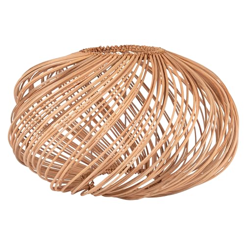 Abat-jour En Rotin Naturel D45 Cm - Suspension Non-Électrifiée Style Bambou Pour Plafond Ou Lampadaire