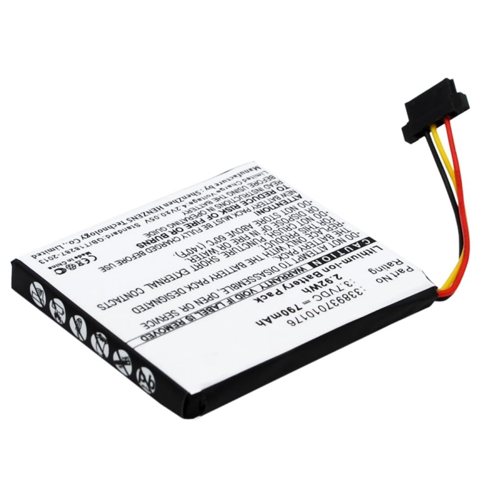 Synergy Digital GPS Battery, Compatible with Pioneer AVIC-F320BT GPS, (Li-ion, 3.7V, 790mAh) Ultra High Capacity, Replacement for Pioneer 338937010176 Battery