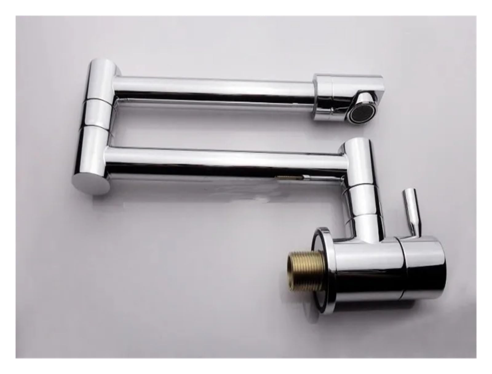 Yjyjy Silver Copper Sink Chrome Or Black Kitchen Faucet Single Cold Kitchen Tap Wall Kitchen Cold Faucet, Faucet Stainless