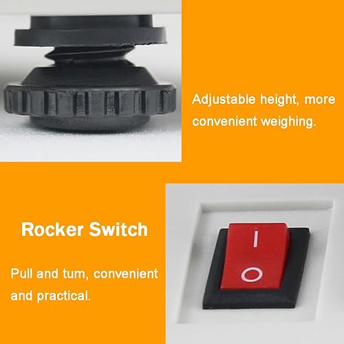 Miniatura 4 de INTBUYING Escala de computación de precio digital 33LB Escala electrónica comercial al por menor con impresora térmica de cinco ventanas con escala