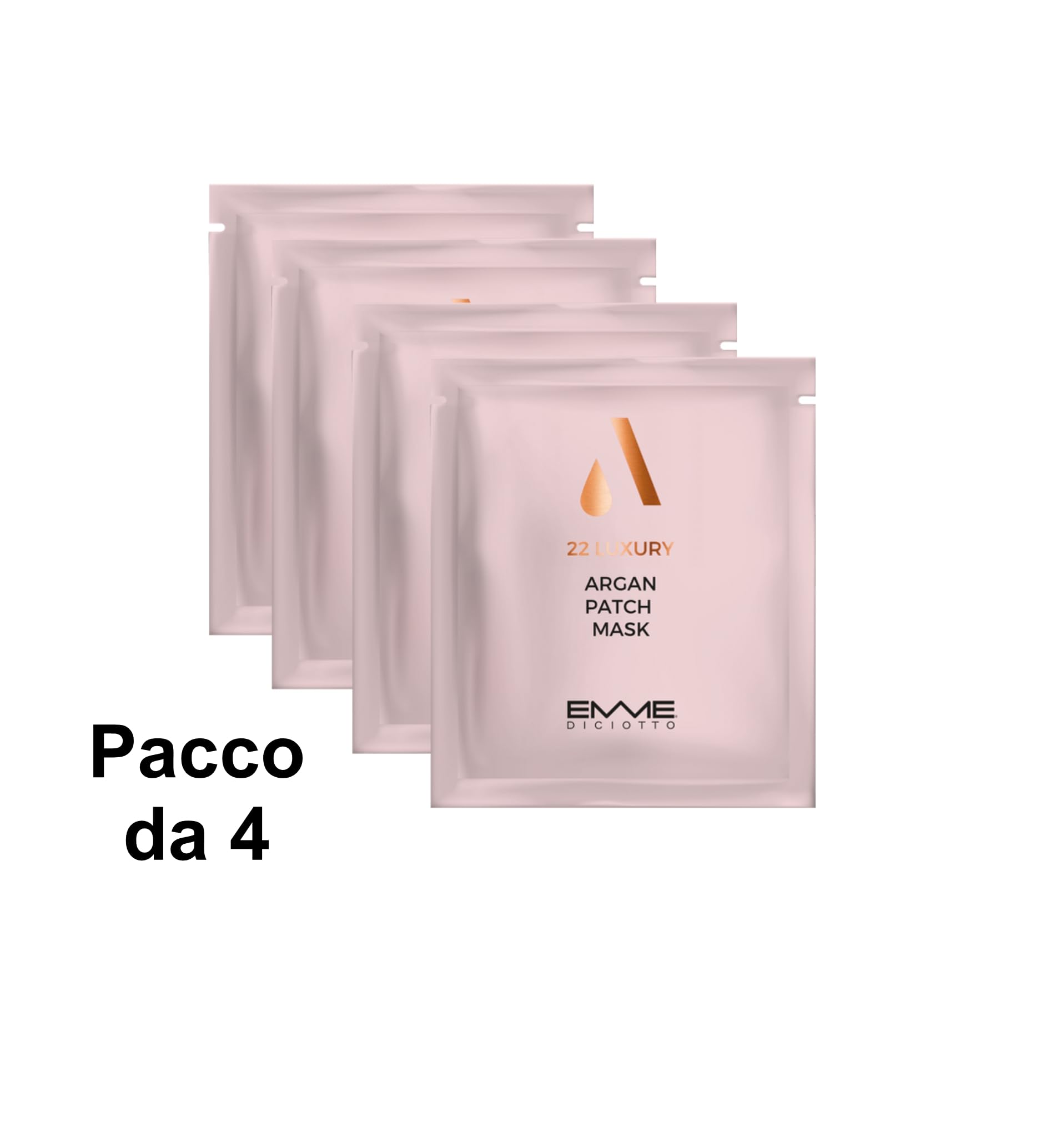 Maschera Viso Patch Argan Mask Emmediciotto | maschera monouso Rimpolpante e Idratante | PACCO da 10