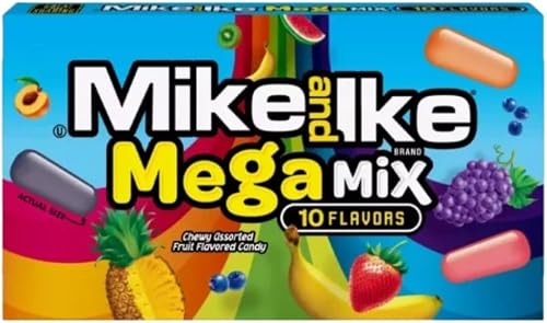 Mike and Ike Mega Mix Fruit Flavored Candy Theater Box 120 g