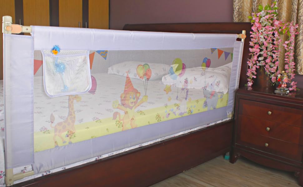 VIC Kid® Adjustable Baby Bedrail Guard Bed Fence (Pack of 2, Lavender Lion) VIC Kid® Adjustable Baby Bedrail Guard Bed Fence (Pack of 2, Lavender Lion)