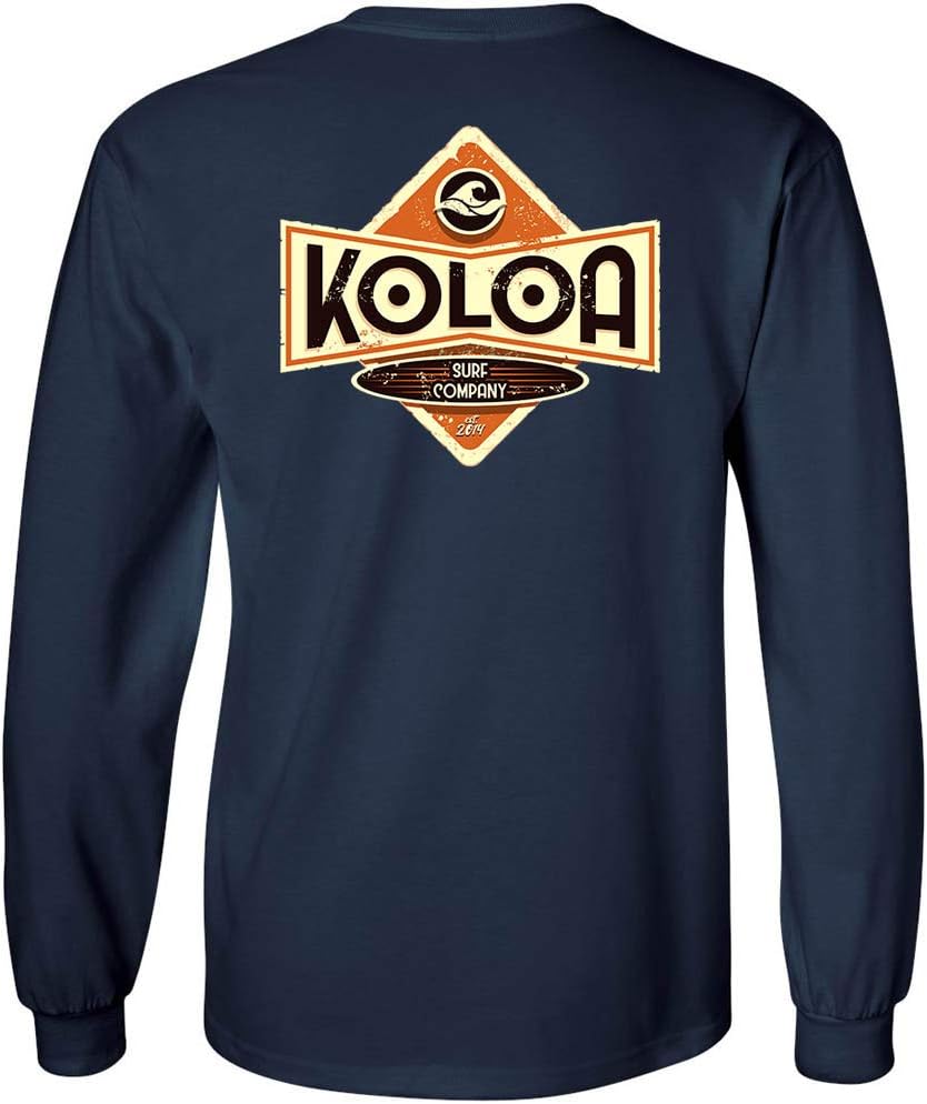Koloa Surf Mens Graphic Long Sleeve Cotton T-Shirt in Regular,Big and Tall