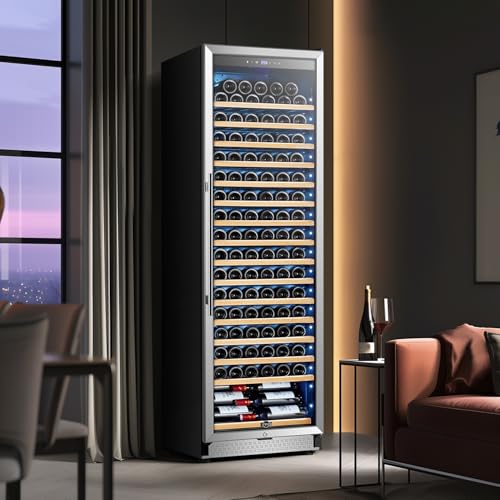 Tylza Wine Fridge 24 Inch, 189 Bottles Large Wine Cooler Refrigerator, Built-in or Freestanding Tall Wine Cooler Commercial with Upgraded Compressor, Low Noise, Fast Cooling on Fridge.com