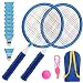 Aceshop 16 in 1 Set da badminton per bambini Giocattoli da badminton per bambini e 2 racchette da badminton 10 Volani Borsa da trasporto per interni Cortili all'aperto Prato Gioco sportivo da spiaggia