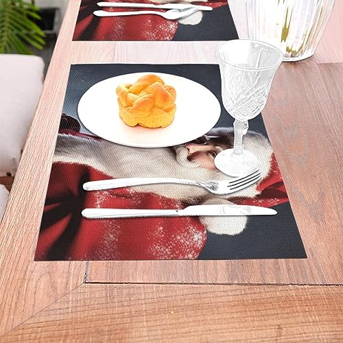 Set de table Père Noël résistant à la chaleur et lavable pour une protection durable