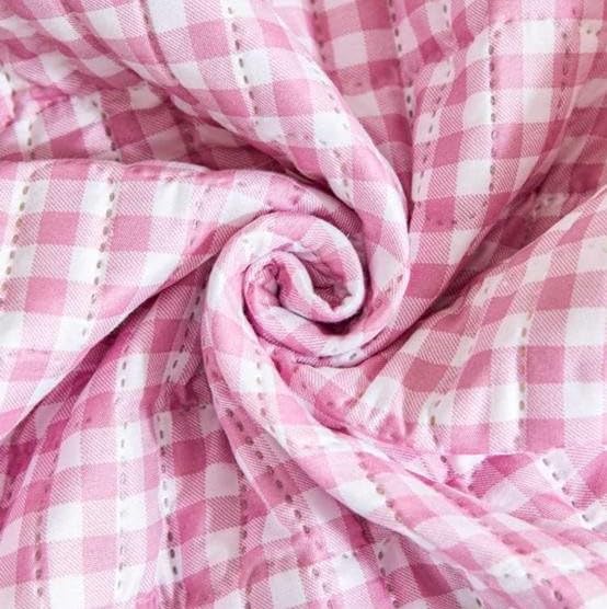 Image of HOMETHREADS Universal-Fit Cotton Fabric Chair Cover Comfortable Cushioned Seating Pad with Anti-Slip Back, Perfect for Kitchen,Dining Room (Pink Box, Pack of 1)