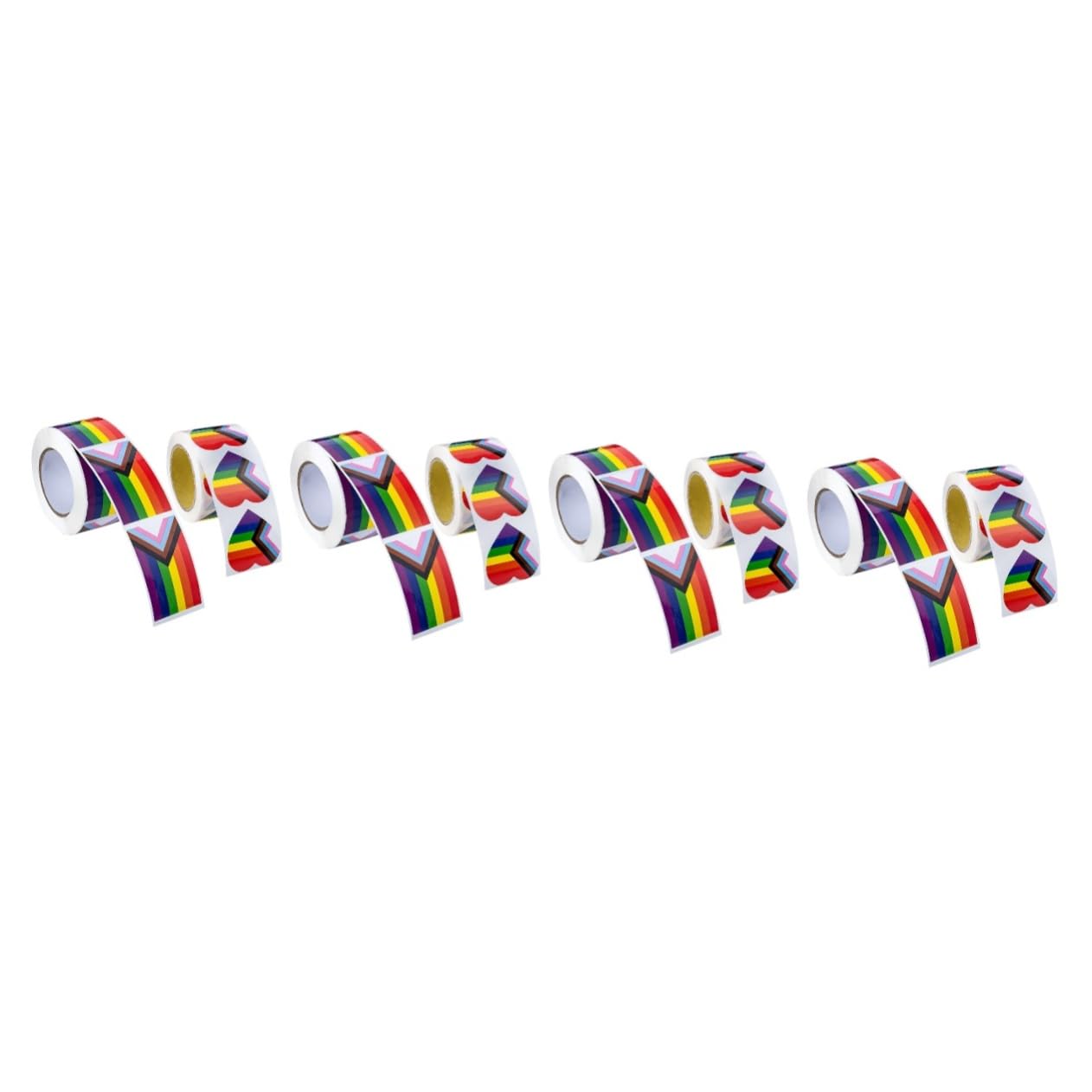 HOMSFOU 4 Set Adesivi Arcobaleno Colore Colorato Buste Per Lettere Bandiere Decalcomanie Dell'orgoglio Adesivi Di Orgoglio Carta Autoadesiva in Lastra Di Rame 2 * 4