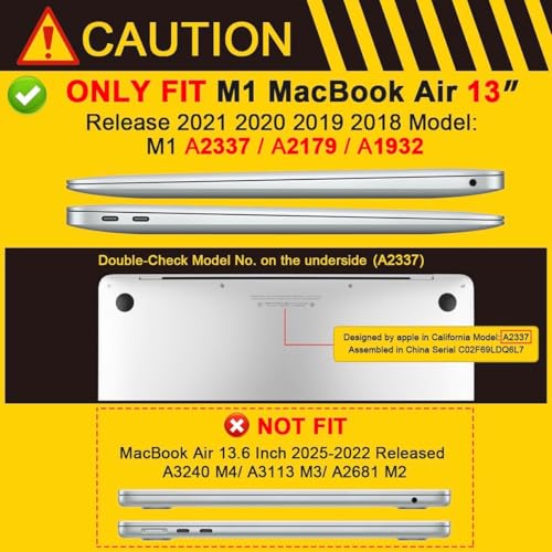 Funda MacBook Air 13 para cafetería y oficina carcasa estampada con Touch ID 2