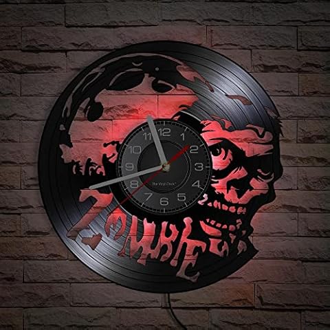 Smotly Zombie Horror Vinyl Wall Clock with LED Cover