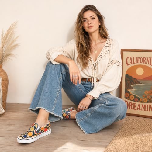 Image of Women's Canvas Slip On Sneakers Non Slip Loafers