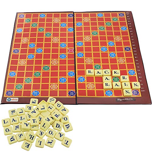 Image of BKDT Marketing Crossword English Word Puzzle Game for Kids - Vocabulary Builder for Kids (red)