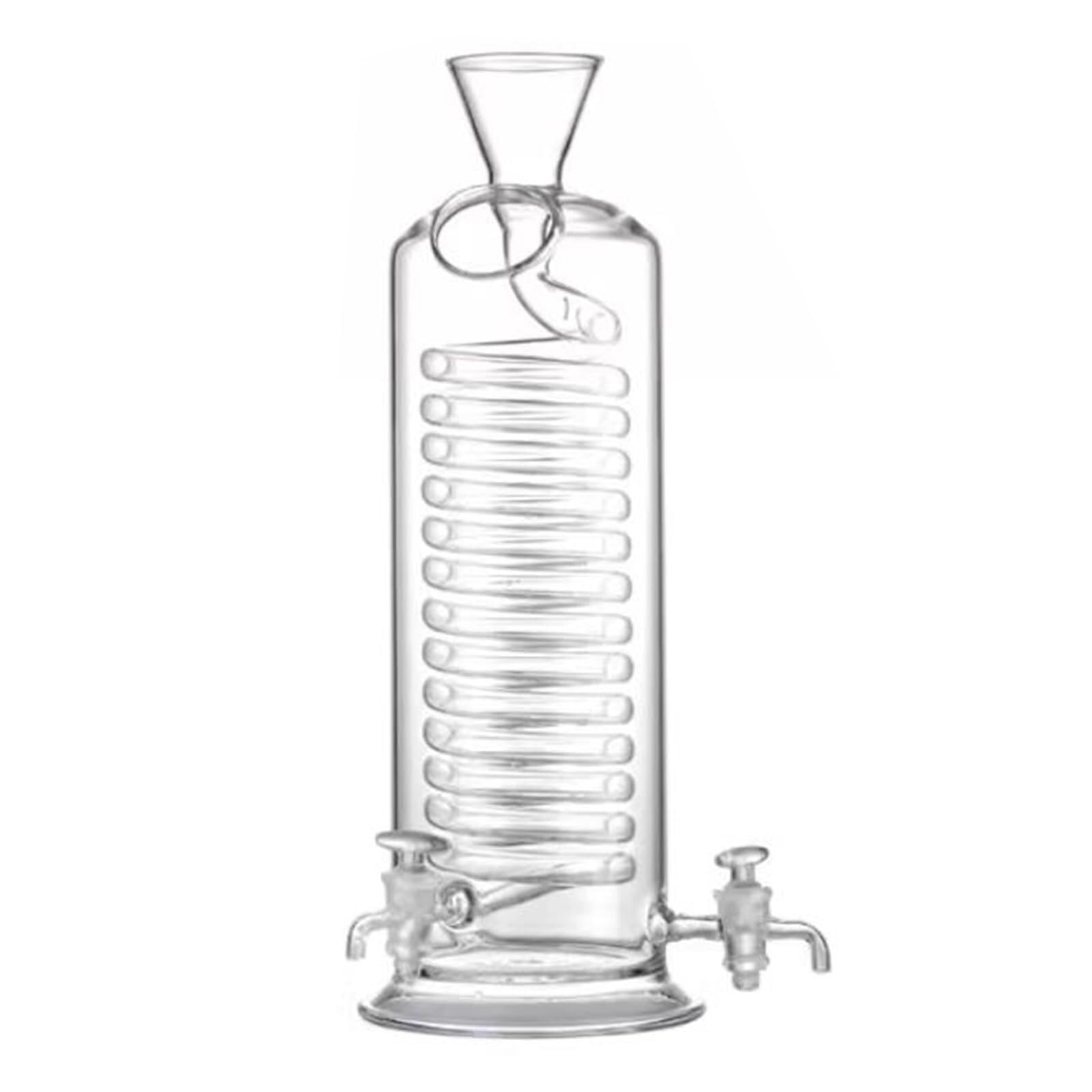 Prezent dla miłośnika kawy, 180 ml/340 ml szklany dzbanek do parzenia na zimno, ze spiralną rurką chłodzącą i kranem dystrybucyjnym, kawy domu, biura - kawa herbata(340ml)
