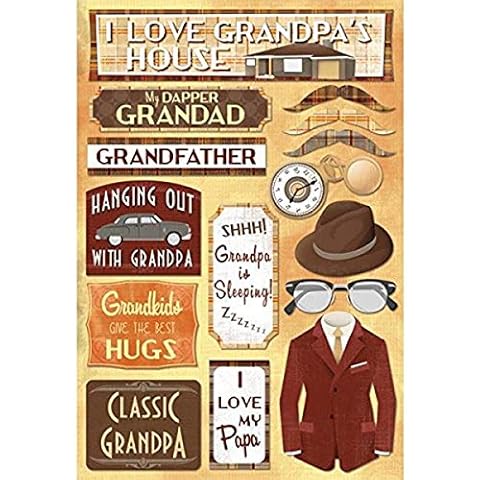 Karen Foster Design Acid and Lignin Free Scrapbooking Sticker Sheet, Classic Grandpa Cover