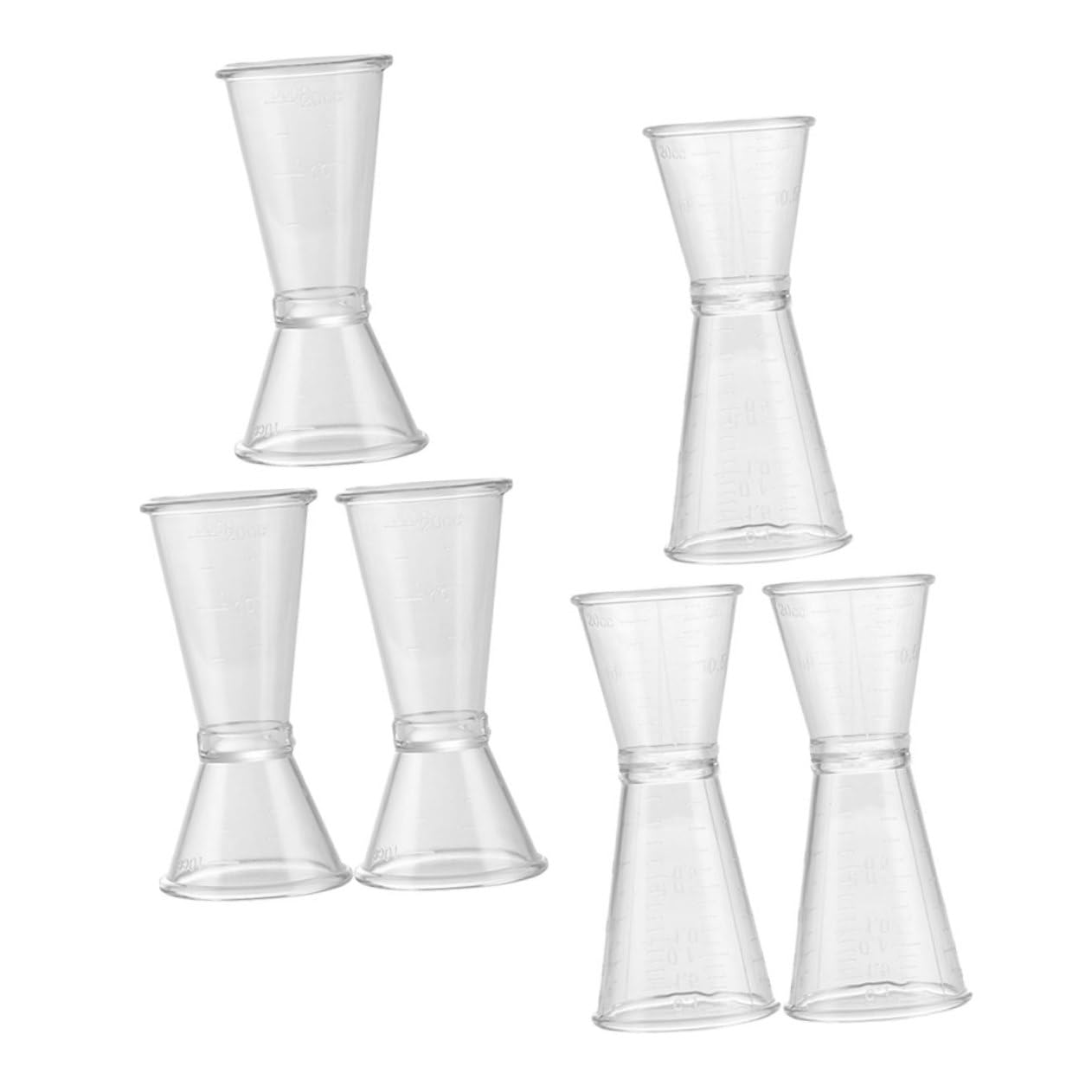 SOLUSTRE 2sets Measuring Cups Bulk Measuring Cup Bar Tools Plastic Jigger 6pcs*2