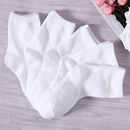 Sock,5 Pairs Kids' Low Cut Half Cushion Sport Socks Boys Girls School Uniform Unisex Socks S/for M/L/XL2